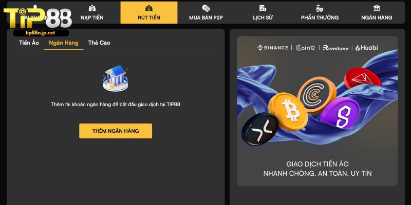 Lưu ý quan trọng cần nhớ khi rút tiền TIP88